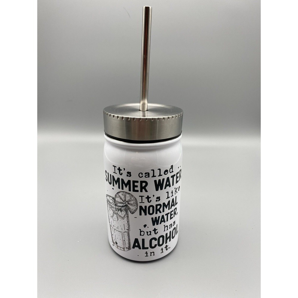 Summer‎ Drink Tumbler Insulated With Metal Straw